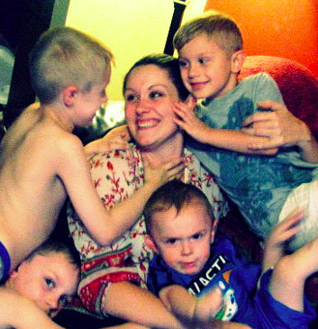 Rita Templeton and her adorable brood.