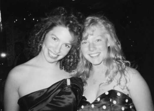 Prom 1989... me and Lisa, my BFF (split heart necklace and everything)